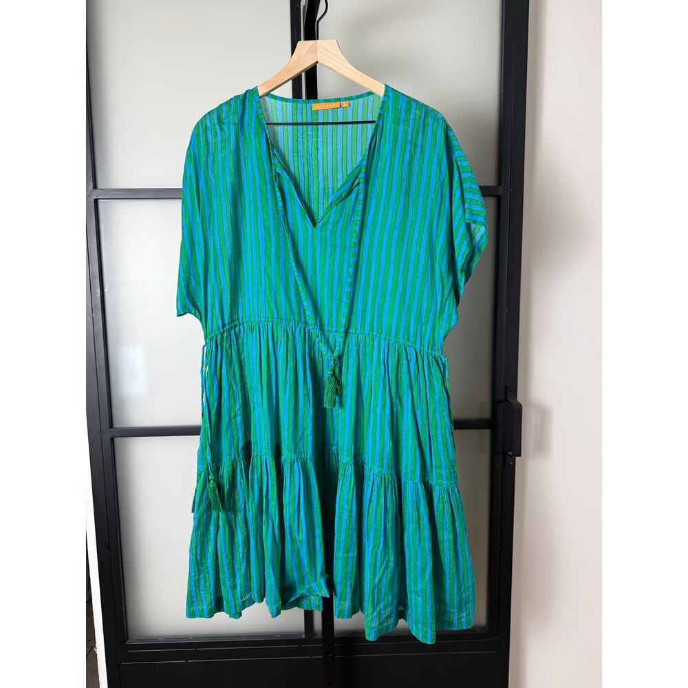 Oliphant Cotton Dress Striped Size Large